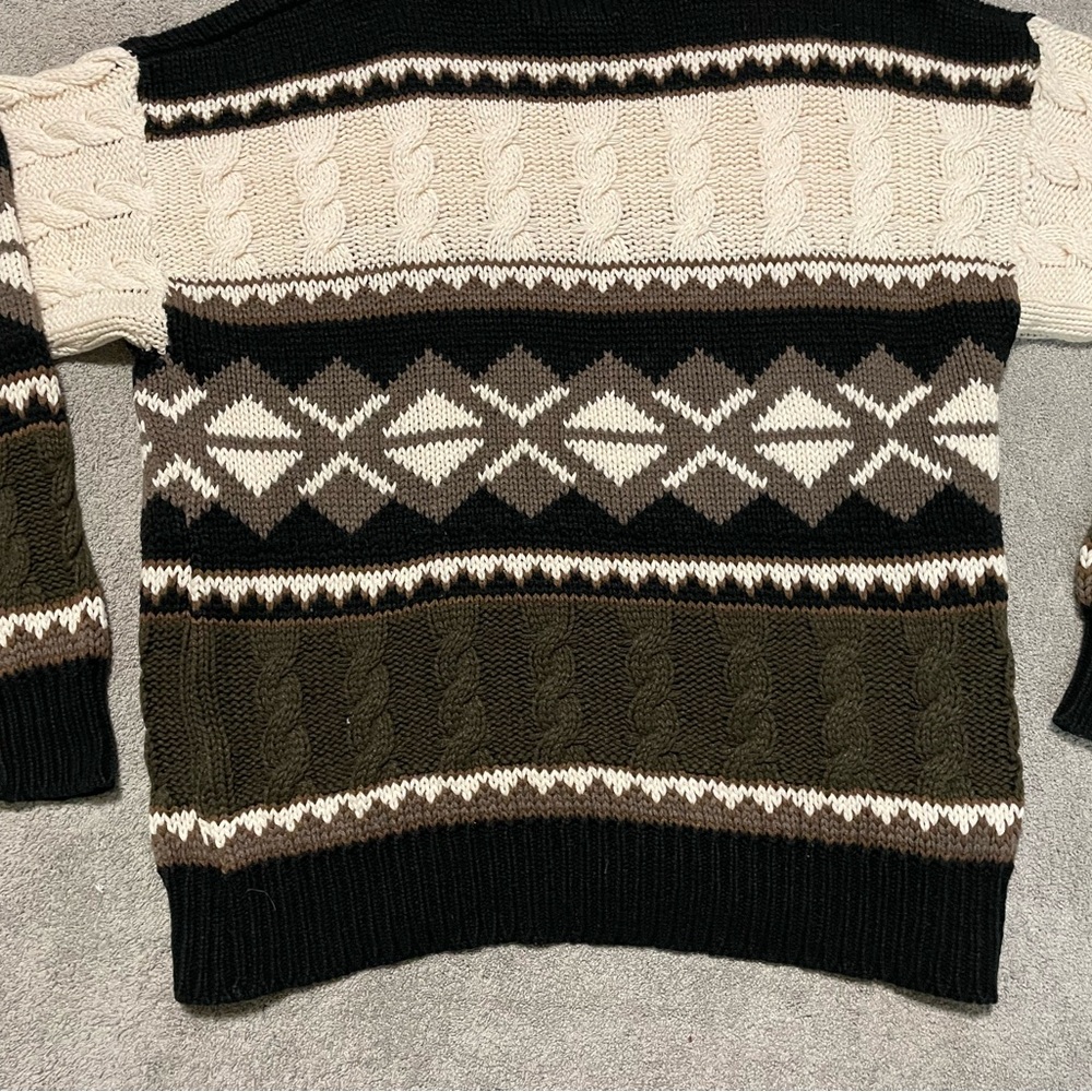 Vintage Northwest Territory Cable Knit Sweater Mens XL 100% Virgin Acrylic - Picture 15 of 15